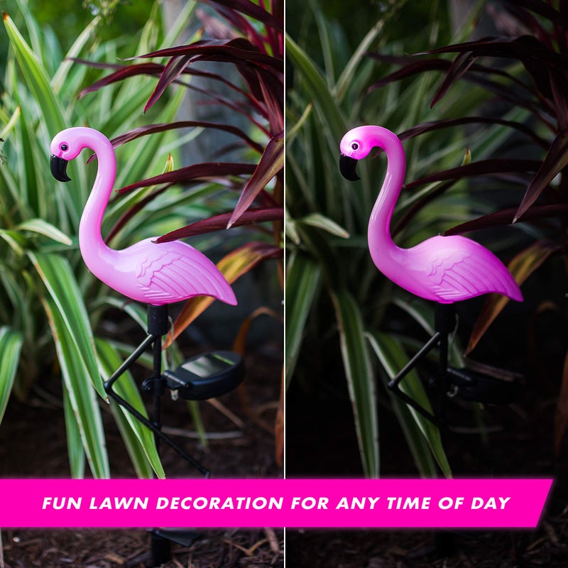Galashield Solar Flamingo Lights Outdoor | Pink Flamingo Yard Decorations | Lawn Light Stakes Garden Ornaments - Image 5